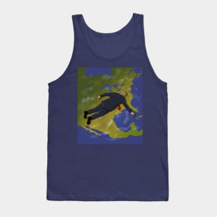 Giant Orange Unidentified Flying Individual 1 Tank Top